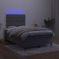 vidaXL Cama box spring colchón y LED terciopelo gris oscuro 120x200 cm vidaXL Cama box spring colchón y LED terciopelo gris oscuro 120x200 cm