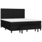 vidaXL Cama box spring con colchón tela negro 180x200 cm vidaXL Cama box spring con colchón tela negro 180x200 cm