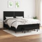 vidaXL Cama box spring con colchón tela negro 160x200 cm vidaXL Cama box spring con colchón tela negro 160x200 cm