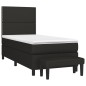 vidaXL Cama box spring con colchón tela negro 100x200 cm vidaXL Cama box spring con colchón tela negro 100x200 cm