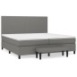 vidaXL Cama box spring con colchón tela gris oscuro 200x200 cm vidaXL Cama box spring con colchón tela gris oscuro 200x200 cm