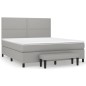 vidaXL Cama box spring con colchón tela gris claro 180x200 cm vidaXL Cama box spring con colchón tela gris claro 180x200 cm
