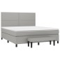 vidaXL Cama box spring con colchón tela gris claro 180x200 cm vidaXL Cama box spring con colchón tela gris claro 180x200 cm
