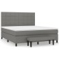 vidaXL Cama box spring con colchón tela gris oscuro 180x200 cm vidaXL Cama box spring con colchón tela gris oscuro 180x200 cm
