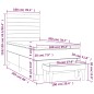 vidaXL Cama box spring con colchón tela marrón oscuro 100x200 cm vidaXL Cama box spring con colchón tela marrón oscuro 100x200 cm