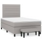 vidaXL Cama box spring con colchón tela gris claro 120x200 cm vidaXL Cama box spring con colchón tela gris claro 120x200 cm