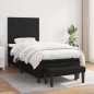 vidaXL Cama box spring con colchón tela negro 80x200 cm vidaXL Cama box spring con colchón tela negro 80x200 cm