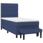 vidaXL Cama box spring con colchón tela azul 90x190 cm vidaXL Cama box spring con colchón tela azul 90x190 cm