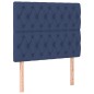 vidaXL Cama box spring con colchón tela azul 90x190 cm vidaXL Cama box spring con colchón tela azul 90x190 cm