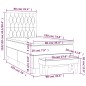 vidaXL Cama box spring con colchón tela azul 90x190 cm vidaXL Cama box spring con colchón tela azul 90x190 cm