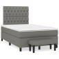 vidaXL Cama box spring con colchón tela gris oscuro 120x200 cm vidaXL Cama box spring con colchón tela gris oscuro 120x200 cm