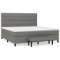 vidaXL Cama box spring con colchón tela gris oscuro 200x200 cm vidaXL Cama box spring con colchón tela gris oscuro 200x200 cm