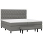 vidaXL Cama box spring con colchón tela gris oscuro 200x200 cm vidaXL Cama box spring con colchón tela gris oscuro 200x200 cm