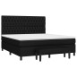 vidaXL Cama box spring con colchón tela negro 180x200 cm vidaXL Cama box spring con colchón tela negro 180x200 cm