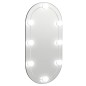 vidaXL Espejo con luces LED vidrio ovalado 80x40 cm vidaXL Espejo con luces LED vidrio ovalado 80x40 cm