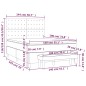 vidaXL Cama box spring con colchón tela marrón oscuro 140x190 cm
