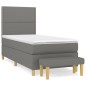 vidaXL Cama box spring con colchón tela gris oscuro 80x200 cm vidaXL Cama box spring con colchón tela gris oscuro 80x200 cm