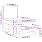 vidaXL Cama box spring con colchón tela azul 90x200 cm vidaXL Cama box spring con colchón tela azul 90x200 cm