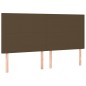 vidaXL Cama box spring con colchón tela marrón oscuro 200x200 cm vidaXL Cama box spring con colchón tela marrón oscuro 200x200 cm