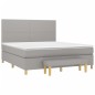 vidaXL Cama box spring con colchón tela gris claro 160x200 cm vidaXL Cama box spring con colchón tela gris claro 160x200 cm