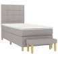 vidaXL Cama box spring con colchón tela gris claro 80x200 cm vidaXL Cama box spring con colchón tela gris claro 80x200 cm
