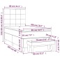 vidaXL Cama box spring con colchón tela gris claro 80x200 cm vidaXL Cama box spring con colchón tela gris claro 80x200 cm