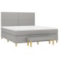 vidaXL Cama box spring con colchón tela gris claro 180x200 cm vidaXL Cama box spring con colchón tela gris claro 180x200 cm