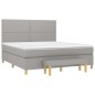 vidaXL Cama box spring con colchón tela gris claro 160x200 cm