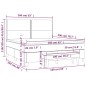 vidaXL Cama box spring con colchón tela gris claro 160x200 cm