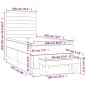 vidaXL Cama box spring con colchón tela azul 100x200 cm vidaXL Cama box spring con colchón tela azul 100x200 cm