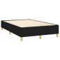 vidaXL Cama box spring con colchón tela negro 120x200 cm vidaXL Cama box spring con colchón tela negro 120x200 cm