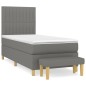vidaXL Cama box spring con colchón tela gris oscuro 90x190 cm vidaXL Cama box spring con colchón tela gris oscuro 90x190 cm
