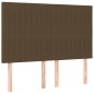 vidaXL Cama box spring con colchón tela marrón oscuro 140x200 cm vidaXL Cama box spring con colchón tela marrón oscuro 140x200 cm