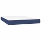 vidaXL Cama box spring con colchón tela azul 140x190 cm vidaXL Cama box spring con colchón tela azul 140x190 cm