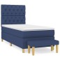 vidaXL Cama box spring con colchón tela azul 80x200 cm vidaXL Cama box spring con colchón tela azul 80x200 cm