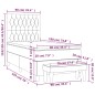 vidaXL Cama box spring con colchón tela gris claro 90x190 cm vidaXL Cama box spring con colchón tela gris claro 90x190 cm