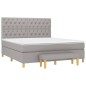 vidaXL Cama box spring con colchón tela gris claro 160x200 cm vidaXL Cama box spring con colchón tela gris claro 160x200 cm