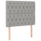 vidaXL Cama box spring con colchón tela gris claro 120x200 cm vidaXL Cama box spring con colchón tela gris claro 120x200 cm