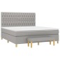 vidaXL Cama box spring con colchón tela gris claro 180x200 cm vidaXL Cama box spring con colchón tela gris claro 180x200 cm