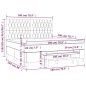 vidaXL Cama box spring con colchón tela gris claro 180x200 cm vidaXL Cama box spring con colchón tela gris claro 180x200 cm