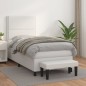 vidaXL Cama box spring con colchón cuero sintético blanco 90x190 cm vidaXL Cama box spring con colchón cuero sintético blanco 90x190 cm
