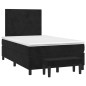 vidaXL Cama box spring con colchón terciopelo negro 120x200 cm vidaXL Cama box spring con colchón terciopelo negro 120x200 cm