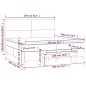 vidaXL Cama box spring con colchón terciopelo rosa 200x200 cm vidaXL Cama box spring con colchón terciopelo rosa 200x200 cm