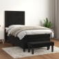 vidaXL Cama box spring con colchón terciopelo negro 100x200 cm vidaXL Cama box spring con colchón terciopelo negro 100x200 cm