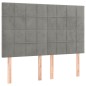 vidaXL Cama box spring con colchón terciopelo gris claro 140x200 cm