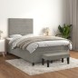 vidaXL Cama box spring con colchón terciopelo gris claro 120x200 cm vidaXL Cama box spring con colchón terciopelo gris claro 120x200 cm