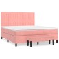 vidaXL Cama box spring con colchón terciopelo rosa 180x200 cm vidaXL Cama box spring con colchón terciopelo rosa 180x200 cm