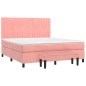 vidaXL Cama box spring con colchón terciopelo rosa 180x200 cm vidaXL Cama box spring con colchón terciopelo rosa 180x200 cm
