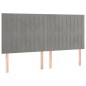 vidaXL Cama box spring con colchón terciopelo gris claro 180x200 cm vidaXL Cama box spring con colchón terciopelo gris claro 180x200 cm