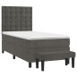 vidaXL Cama box spring con colchón terciopelo gris oscuro 80x200 cm vidaXL Cama box spring con colchón terciopelo gris oscuro 80x200 cm